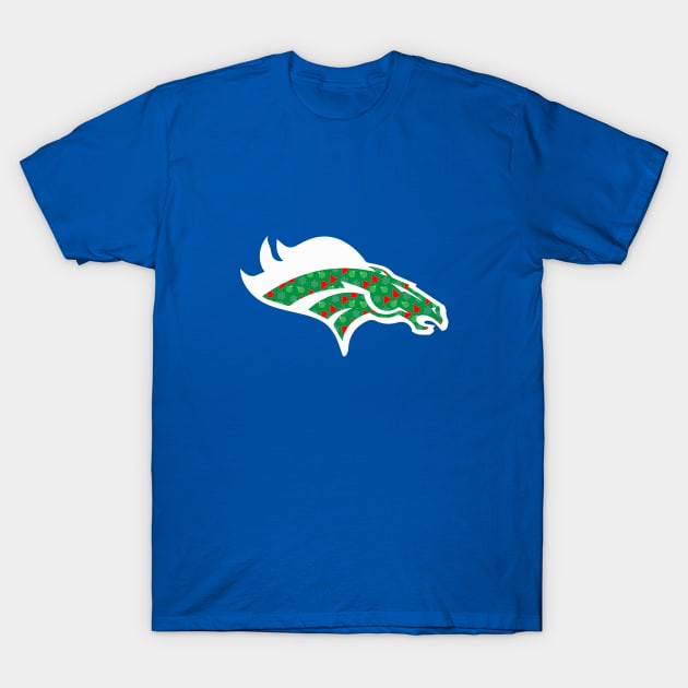 Denver Broncos Merry Christmas T-Shirt by NickiPostsStuff